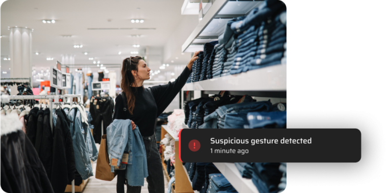 détection de geste suspect en magasin de vêtements grâce à l’intelligence artificielle pour prévenir le vol