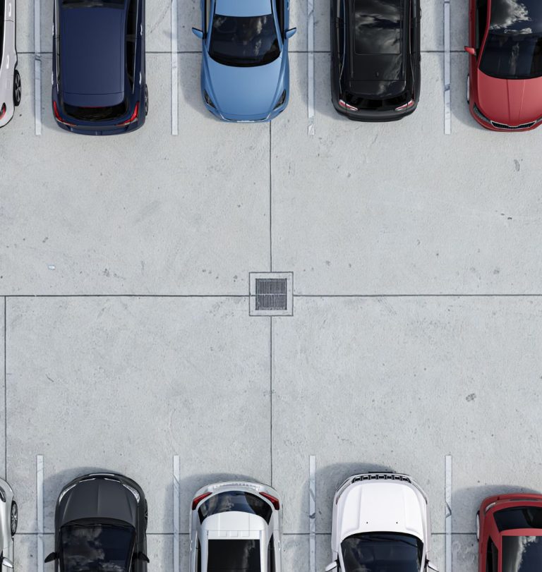 Sécurité du parking dans le secteur de la mobilité assurée.