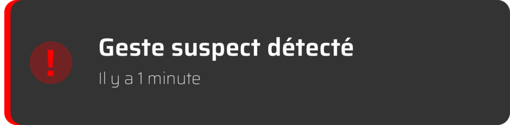 Exemple d'alerte de suspecttracker