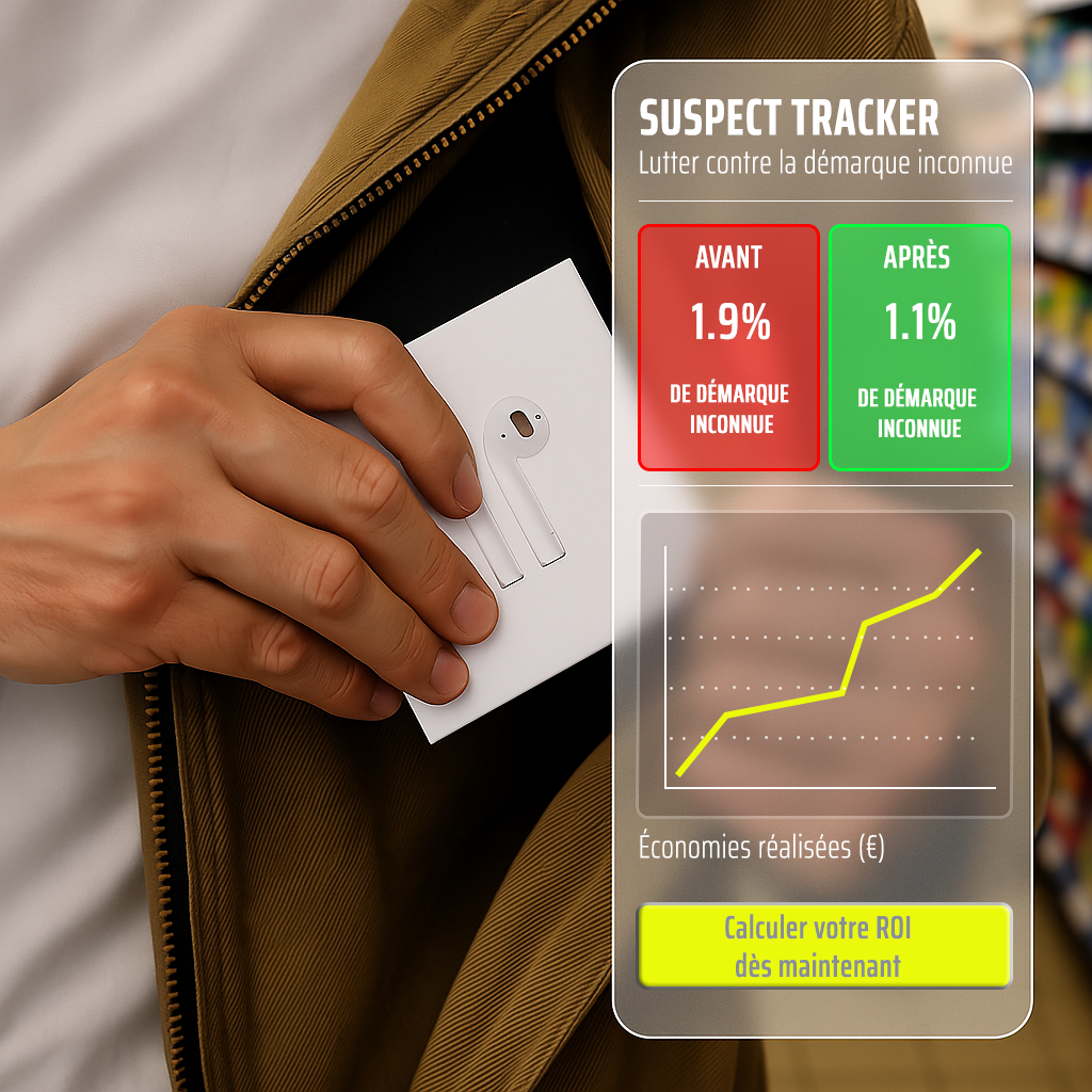 Détection d'un produit dissimulé en magasin par analyse des gestes